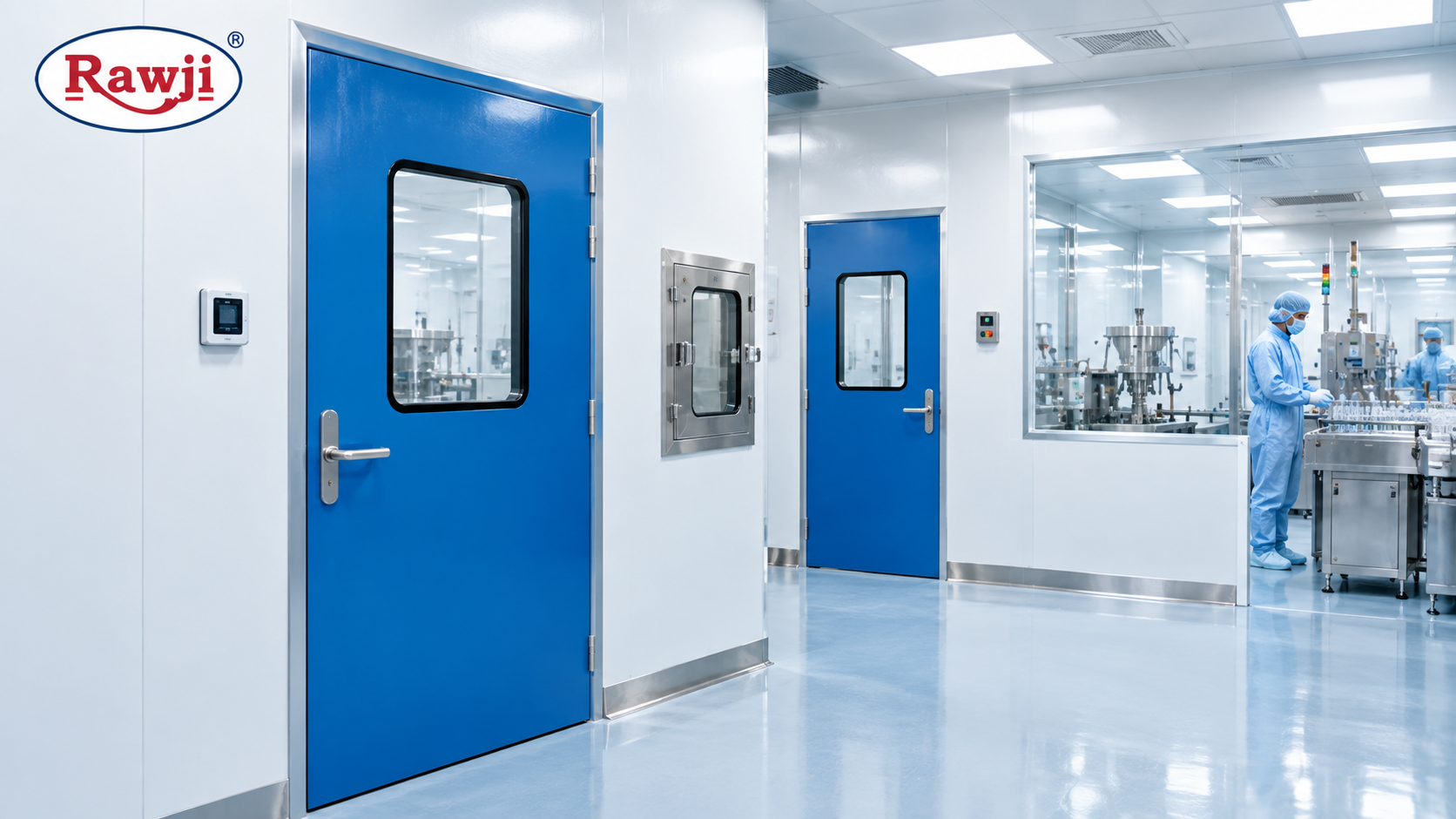 Pharma Cleanroom FRP Doors: Seamless Flush Hygiene, Airtight Hermetic Seals & GMP Compliance